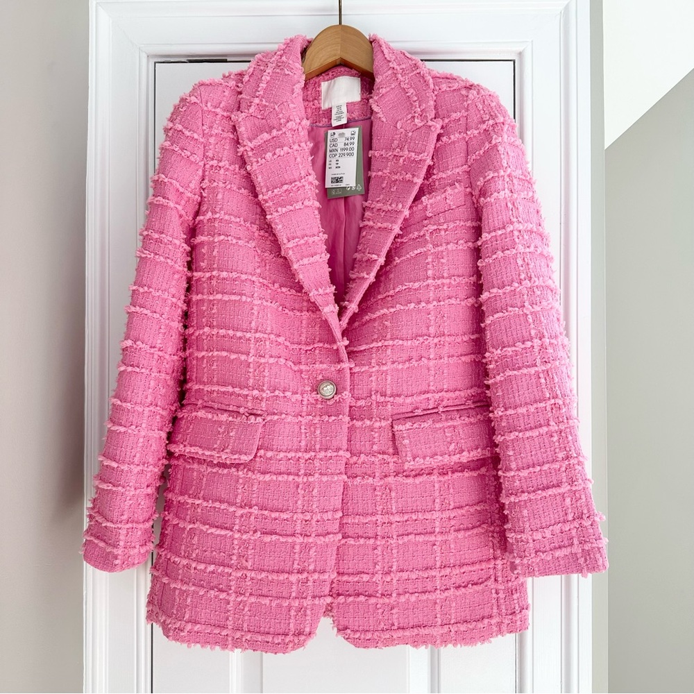 Pink Tweed Blazer